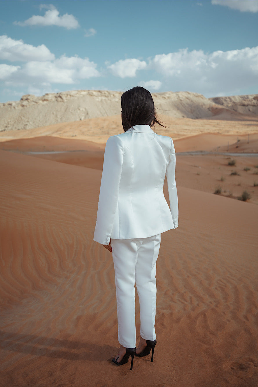 High Waist ⅞ Trouser White