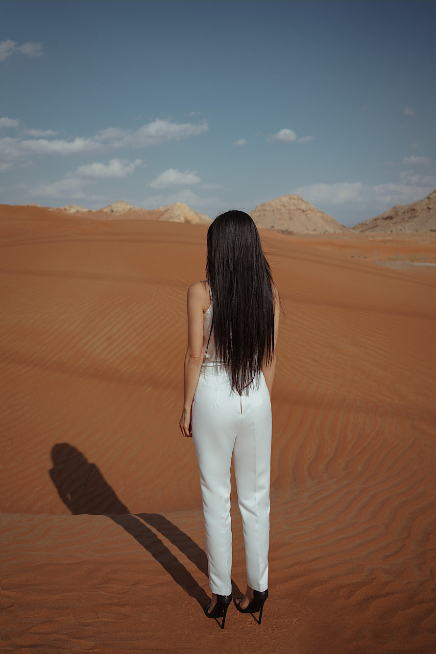High Waist ⅞ Trouser White